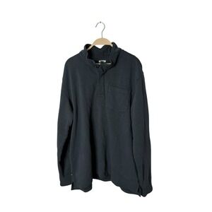 OOBE MensBlue henley sweatshirt Collared Polo Shirt w Pocket Sz‎ XL